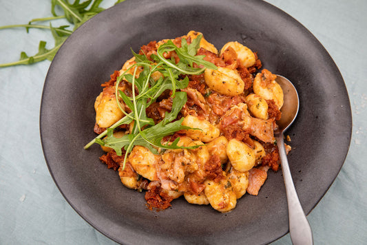 Fresh Tomato & Bacon Gnocchi | 20 Mins