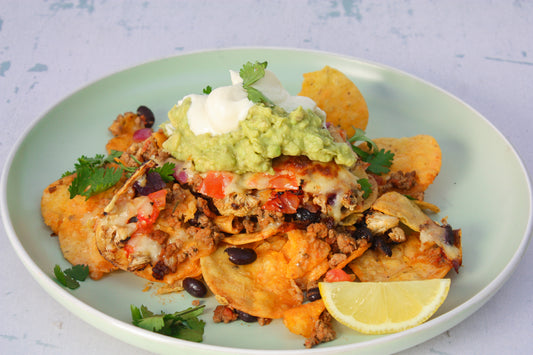 Veggie Loaded Beef Nachos  | 25 Mins