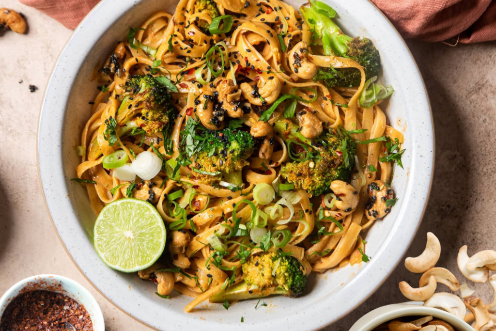Spicy Thai Chicken & Cashew Noodles